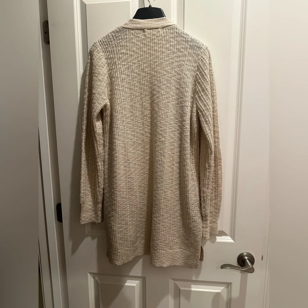 Beige Open-Front Cardigan - Picture 8 of 8